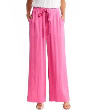 A.L.C. Allie Tie Waist Wide Leg Pants - Pink