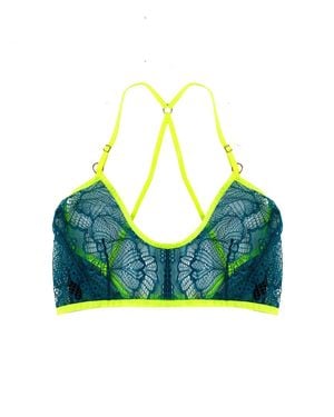 TITOV Samantha Neon Lace Bralette - Green