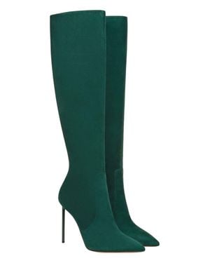 Bally Barbra Knee High Leather Boots - Green