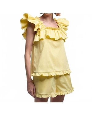Kika Vargas Gabriela Top - Yellow