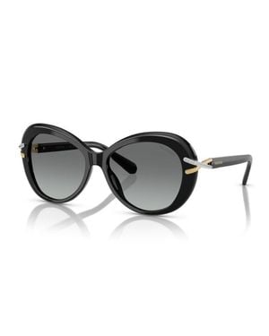 Swarovski Sunglasses Butterfly Full Rim, Frame And Gradient Lens Sk6026100111 - Black