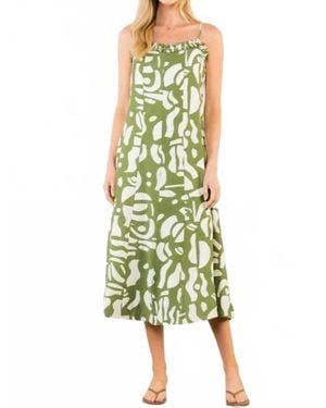 Thml Marilynn Thin Strap Printed Mini Dress - Green