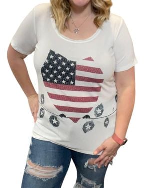Pol Usa Flag Tee - Gray