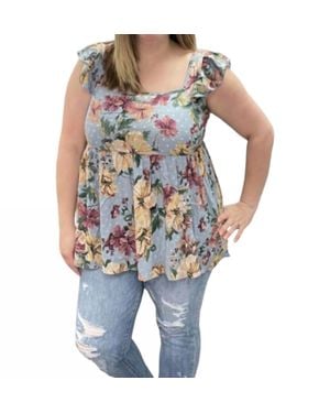 Blakeley Sloane Floral Top - Blue