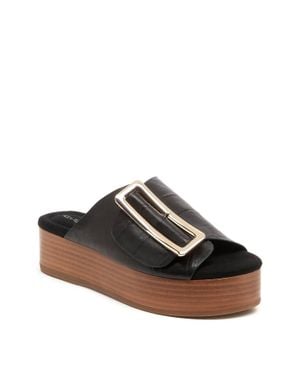 Kelsi Dagger Brooklyn Leather Platform Sandals - Brown