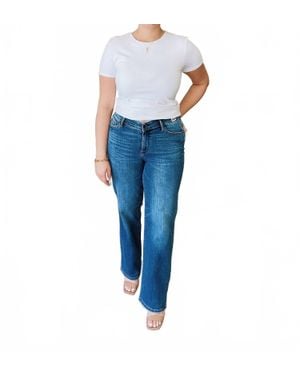 Judy Blue Remi V-Front Straight Jeans - Blue