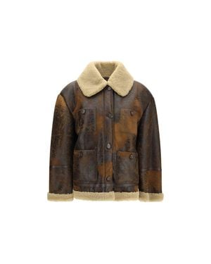 Valstar Brown Lamb Ovis Aries Leather Jacket