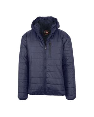 Spire By Galaxy Sherpa Lined Hooded Puffer Jacket - Blue