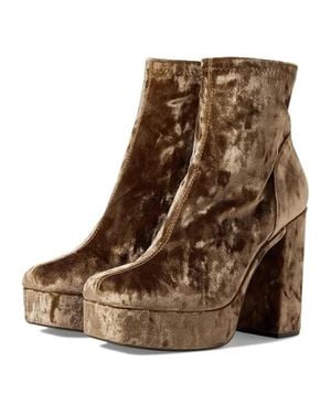 Steve Madden Bianca Boots 'Sm Taupe Block Heel Platform Bootie Rhs9029 - Brown