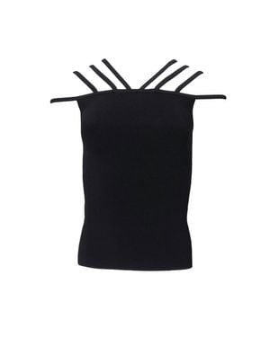 BY JOHNNY. Ellie Cage Knit Top - Black