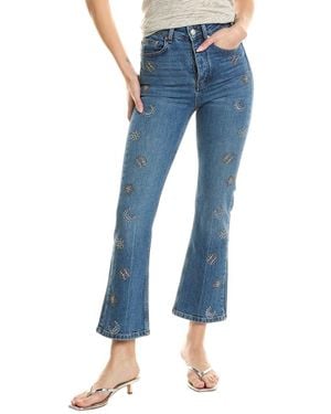 Maje Embellished Bleu Straight Leg Jean - Blue