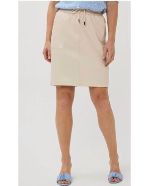 EsQualo Pleather Skirt - Natural