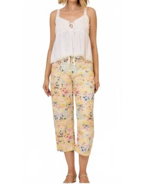 Cozy Co. Sunny Meadow Barrel Crop Pant - Natural