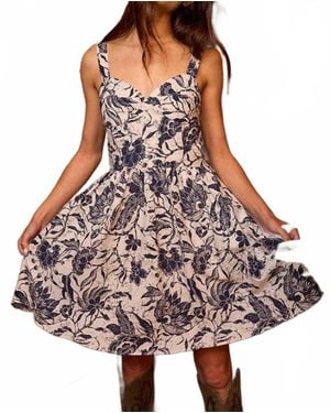 Bucketlist Bustier Style Mini Dress - Gray