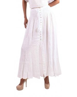 Gigi Moda Magdalena Linen Maxi Skirt - Pink