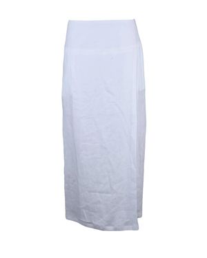 Eleventy Linen Long Skirt - White