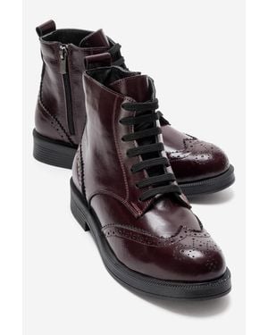 Forever & Always Shoes Nelvy Leather Boot - Black