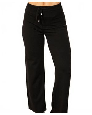 French Kyss Drawstring Knit Lounge Pant - Black