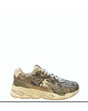 Premiata Mased Military Print Lace Sneakers - Multicolor