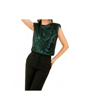 Thml Sequin Sleeveless Blouse - Black