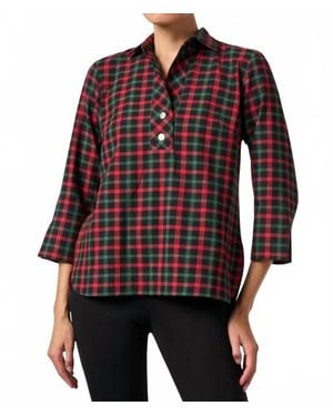 Hinson Wu Aileen Plaid Top - Red