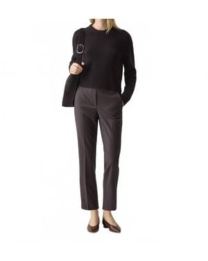 Theory Treeca Sleek Flannel Pull-On Pant - Black