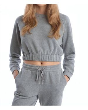 Juicy Couture Fleece Crop Sweatshirt - Gray