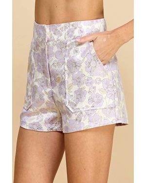 TCEC Dawn Floral Shorts - White