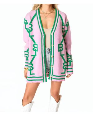 BuddyLove Varsity Cardigan Dress - Green