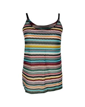 Missoni Zigzag-Print Tank Top - Green