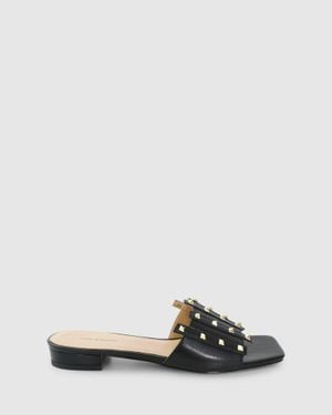 Belle & Bloom Until We Meet Stud Slide - Black
