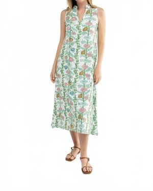 Smith & Quinn Paige V Neck Midi Dress - Green