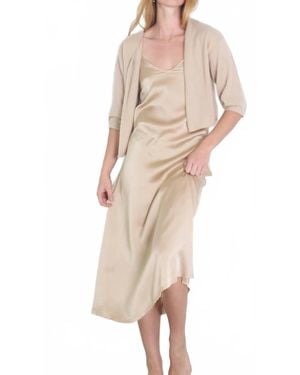 Love Tanjane Solid Mini Open Front Cardigan - Natural