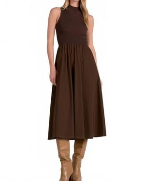 Elan Elsie Maxi Dress - Brown