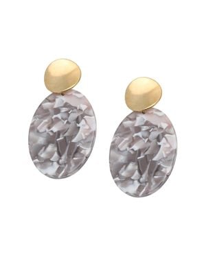SOH Marble Drop Earrings - Metallic