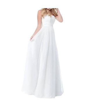 Sherri Hill Beaded Jersey Prom Dress - White