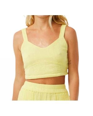 Rip Curl Premium Surf Crop Top - Yellow