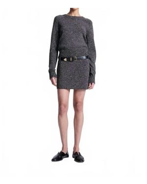 A.L.C. Stella Boucle Tweed Mini Skirt - Black