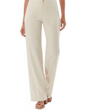 ecru York Wide Leg Pants - Natural