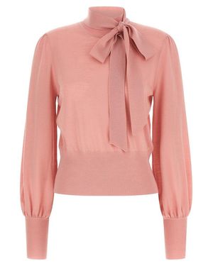 Zimmermann 'Pussybow' Sweater - Pink