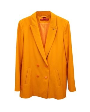 BOSS Double-Breasted Blazer - Orange