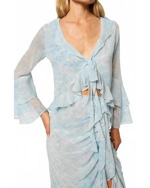 MISA Los Angles Ceria Chiffon Top - Blue