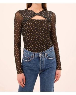 MISA Los Angles Neriah Mesh Top - Black