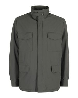 DUNO Military Field Jacket With High Collar - Gray