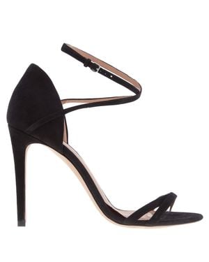 Ferragamo Ferragamo Ines X5 Ankle Strap Suede Sandals - Metallic