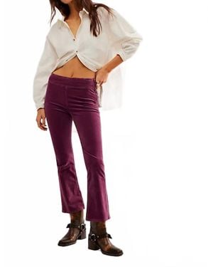 Free People In My Feelings Crop Bootleg Pant - Red