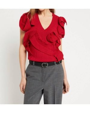 Ottod'Ame Wool Blend Vest - Red
