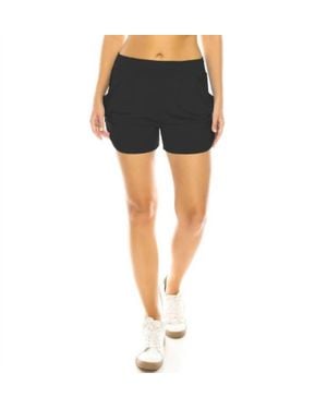 White Label Buttery Soft High-Rise Elastic Shorts - Blue