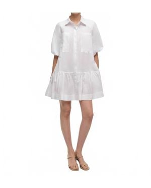 Jonathan Simkhai Crissy Cotton Poplin Dress - Gray