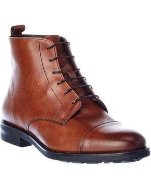Bruno Magli Crosby Dress Boots Leather Cap Toe Ankle Zogg1498 - Brown